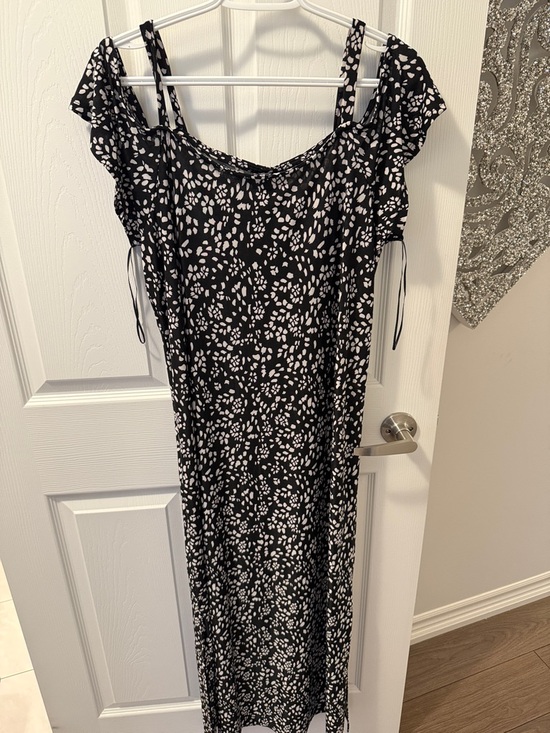 2 Dye 4 Dresses & Skirts - Black Dress with White Abstract Spot Print